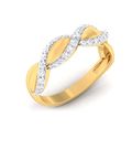 Intreccio 14ct gold diamond ring
